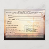 Welcome To Our Church Sunrise Dove Visitors Briefkaart (Achterkant)