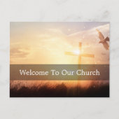 Welcome To Our Church Sunrise Dove Visitors Briefkaart (Voorkant)