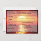 Welcome To Our Church Visitors Big Sunset Kaart (Achterkant)