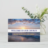 Welcome to Our Church Visitors Connection Card Kaart (Staand voorkant)