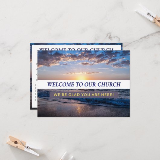Welcome to Our Church Visitors Connection Card Kaart (Voorkant / Achterkant in situ)