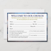 Welcome to Our Church Visitors Connection Card Kaart (Achterkant)