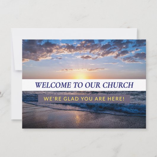 Welcome to Our Church Visitors Connection Card Kaart (Voorkant)