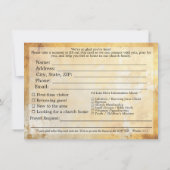 Welcome To Our Church Visitors Gold Cross Kaart (Achterkant)