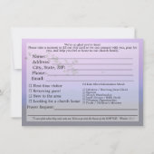 Welcome To Our Church Visitors Purple Sunset Kaart (Achterkant)