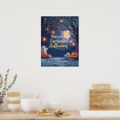 Welcome to Our Enchanted Halloween – Cute Ghost Po Poster (Keuken)