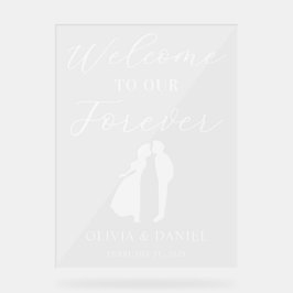 Welcome to Our Forever Elegant Wedding Welcome Acryl Bord