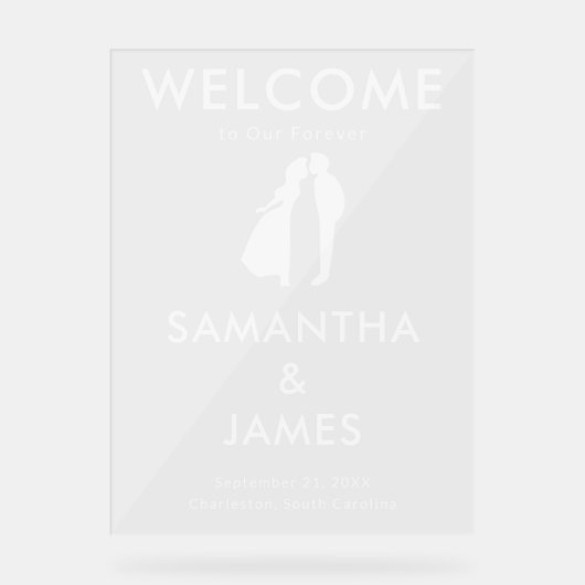 Welcome to Our Forever – Minimal Design Acryl Bord (Voorkant)