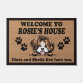 Welcome To Our Home Custom Dog Name Doormat Deurmat (Voorkant)