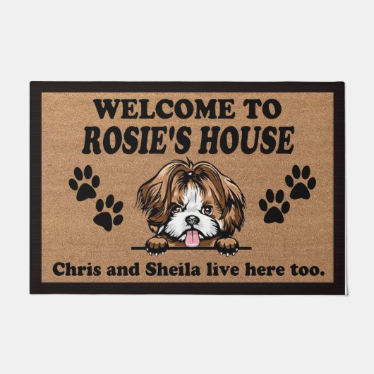 Welcome To Our Home Custom Dog Name Doormat Deurmat (Voorkant)