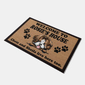  Welcome To Our Home Custom Dog Name Doormat Deurmat (Schuin)