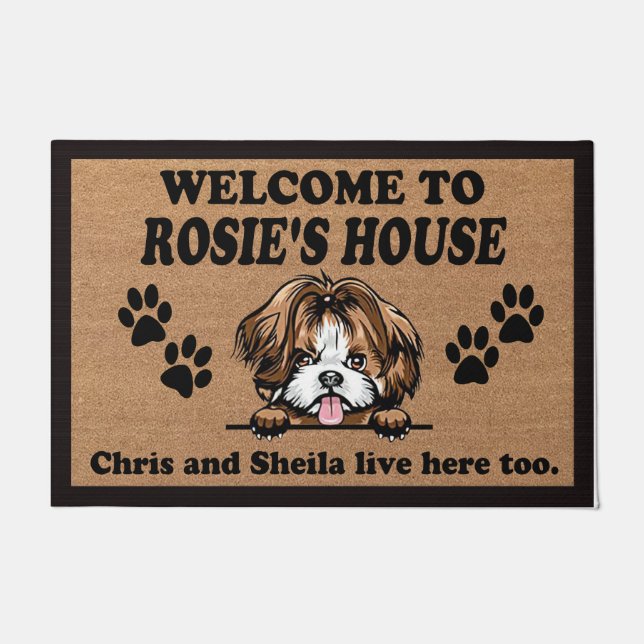 Welcome To Our Home Custom Dog Name Doormat Deurmat (Voorkant)