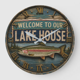 Welcome to Our Lake House Cabin & Lake House Decor Grote Klok
