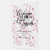 Welcome to Our Love Story Wedding Acryl Bord (Hoek)