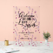 Welcome to Our Love Story Wedding Acryl Bord (Huwelijk)