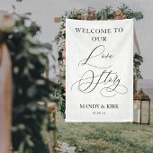 Welcome to Our Love Story Wedding Sign Banner