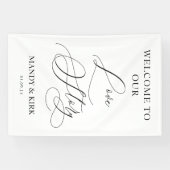 Welcome to Our Love Story Wedding Sign Banner (Horizontaal)