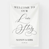 Welcome to Our Love Story Wedding Sign Banner (Verticaal)