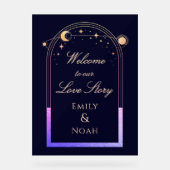 Welcome To Our Love Story Wedding Welcome Sign Acryl Bord (Voorkant)