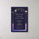 Welcome To Our Love Story Wedding Welcome Sign Canvas Afdruk (Voorkant)
