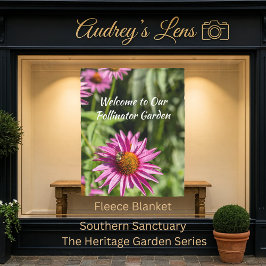 Welcome to our Pollinator Garden Floral Fleece Deken