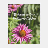 Welcome to our Pollinator Garden Floral Fleece Deken (Voorkant)