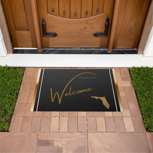 Welcome to our retirement home Florida state map  Deurmat (Buiten)