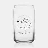 Welcome to Our Wedding  Add Name  Blikvorm Glas (Voorkant)