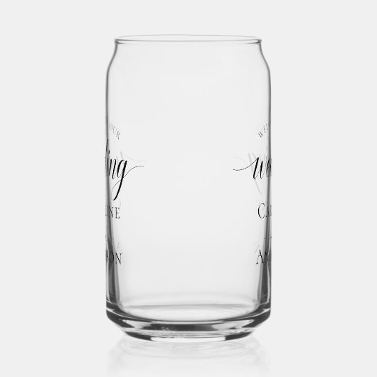 Welcome to Our Wedding  Add Name  Blikvorm Glas (Rechts)