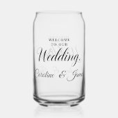Welcome to Our Wedding  Add Name  Blikvorm Glas (Achterkant)