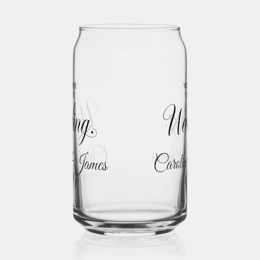 Welcome to Our Wedding  Add Name  Blikvorm Glas (Links)