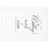 Welcome To Our Wedding Calligraphy Fabric Sign  Tafelkleed (Voorkant (Horizontaal))