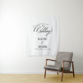 Welcome To Our Wedding Calligraphy Fabric Sign  Wandkleed (In situ)