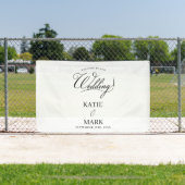 Welcome To Our Wedding Calligraphy Hanging Spandoek (Insitu)