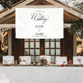 Welcome To Our Wedding Calligraphy Hanging Spandoek