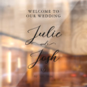 Welcome To Our Wedding Elegant Raamsticker (Vel 2)