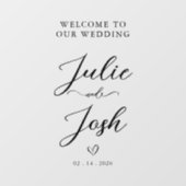 Welcome To Our Wedding Elegant Raamsticker (Vel)