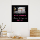 Welcome to our wedding Fifties Retro Diner Theme Poster (Keuken)