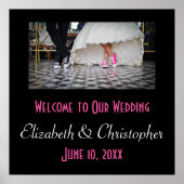 Welcome to our wedding Fifties Retro Diner Theme Poster (Voorkant)