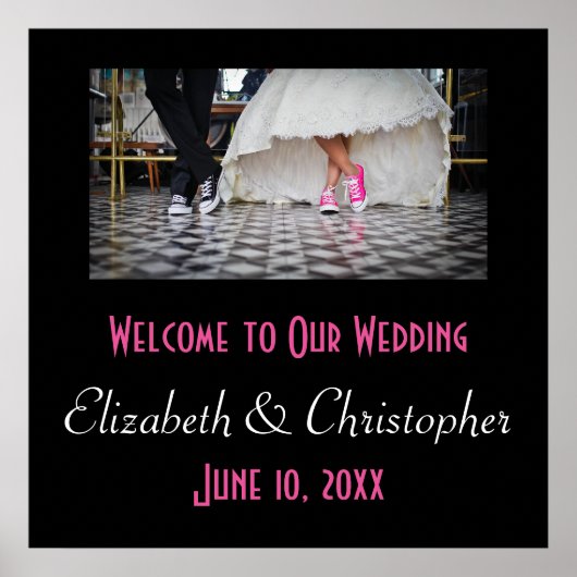 Welcome to our wedding Fifties Retro Diner Theme Poster (Voorkant)