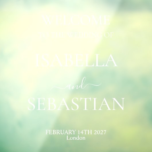 Welcome to Our Wedding Mirror Custom Raamsticker (Vel 3)