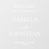 Welcome to Our Wedding Mirror Custom Raamsticker (Vel)