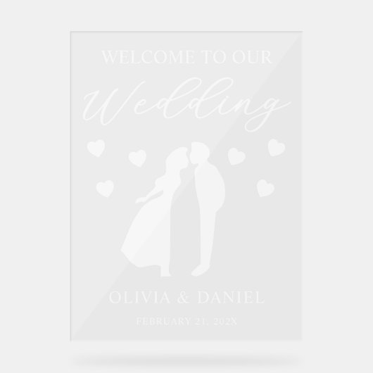 Welcome to Our Wedding Personalized Acryl Bord (Voorkant)