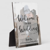 Welcome to Our Wedding Photo Faux Vellum Welcome Fotoplaat (Zijkant)