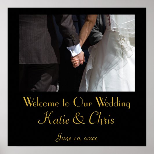 Welcome to our wedding poster (Voorkant)