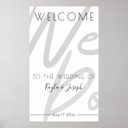 Welcome to our wedding poster (Voorkant)