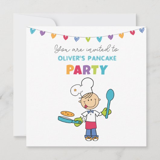 Welcome to Pancake Party invitation Save The Date (Voorkant)