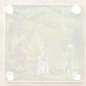 Welcome to Planet Earth Glazen Onderzetter (Achterkant)