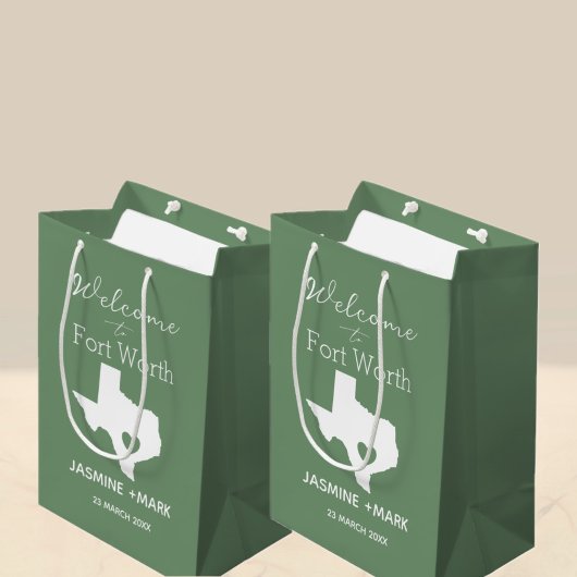 Welcome to Texas Fort Worth Custom Party Gift Medium Cadeauzakje