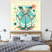 Welcome To The Atomic Martini Club Triple Play Canvas Afdruk (Insitu (Slaapkamer))
